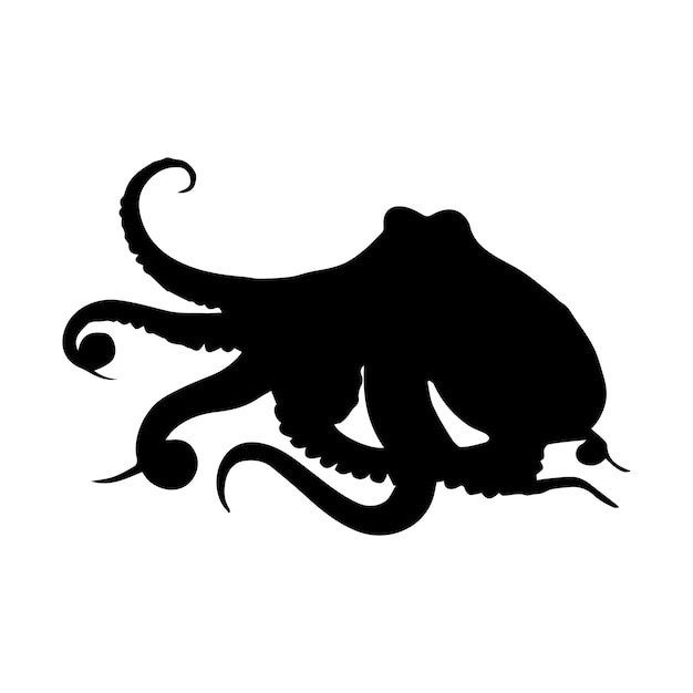 Silhouette des Oktopus-Vektors