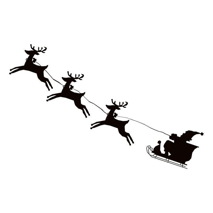 Vektor silhouette des weihnachtsmannsschlitts