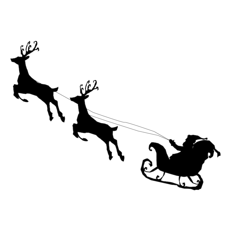 Vektor silhouette des weihnachtsmannsschlitts