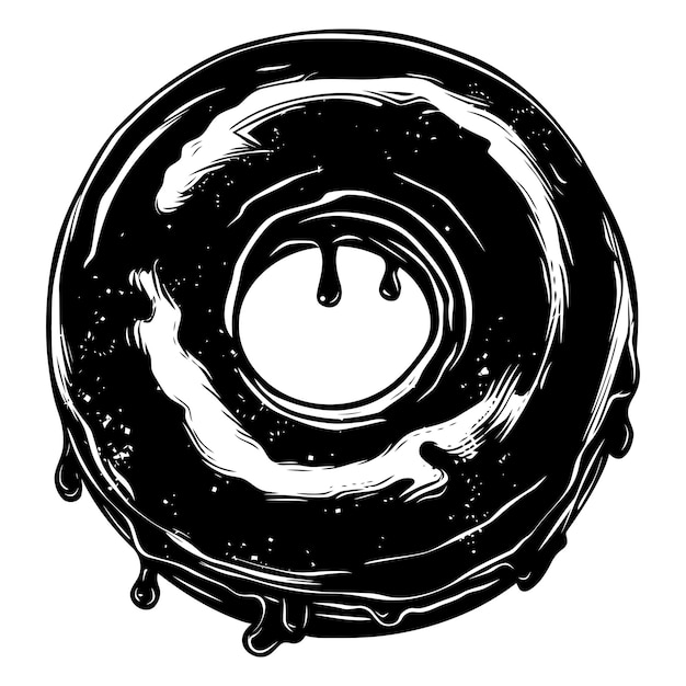 Silhouette Donut nur schwarze Farbe