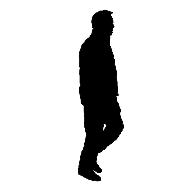 Vektor silhouette einer laufenden person