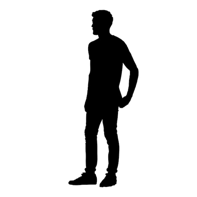 Vektor silhouette einer laufenden person