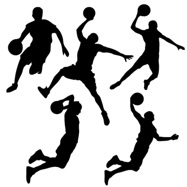 Silhouette eines Basketballspielers