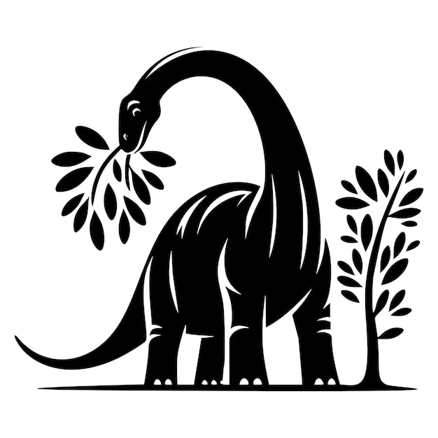 Vektor silhouette eines dinosauriers