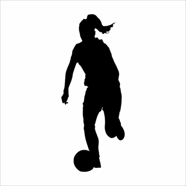 Vektor silhouette eines fußballspielers