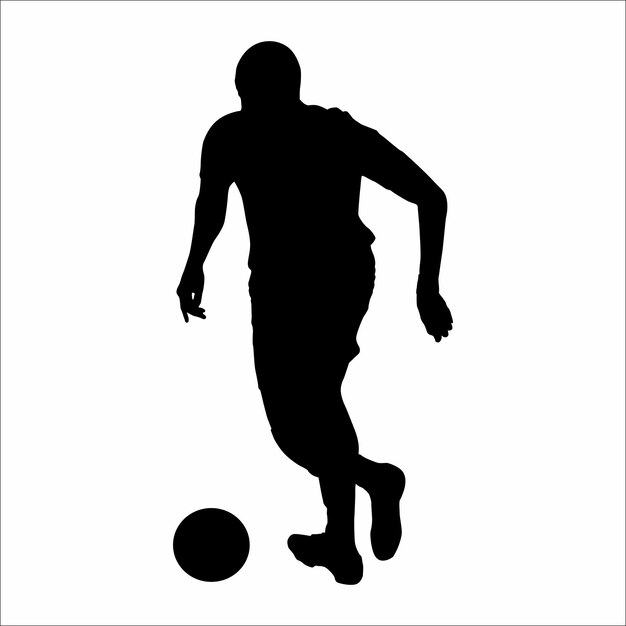 Silhouette eines fußballspielers