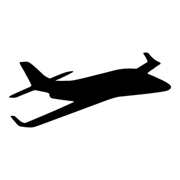 Vektor silhouette eines privatjet-vektors