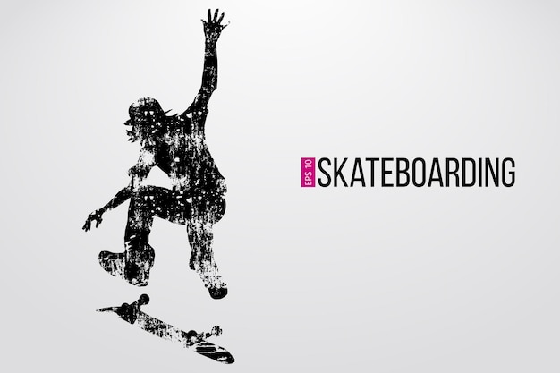 Silhouette eines Skateboarders