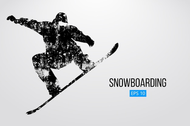 Silhouette eines Snowboarders