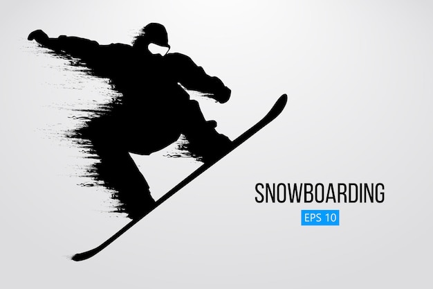 Silhouette eines Snowboarders