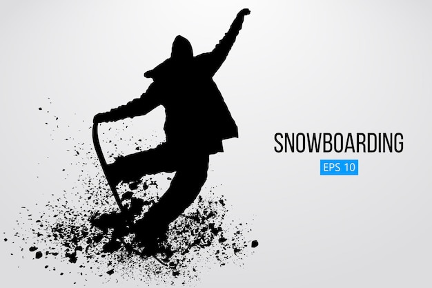 Silhouette eines Snowboarders