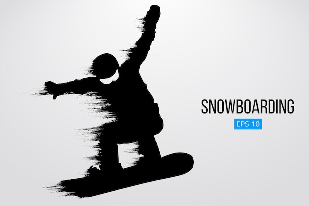 Vektor silhouette eines snowboarders