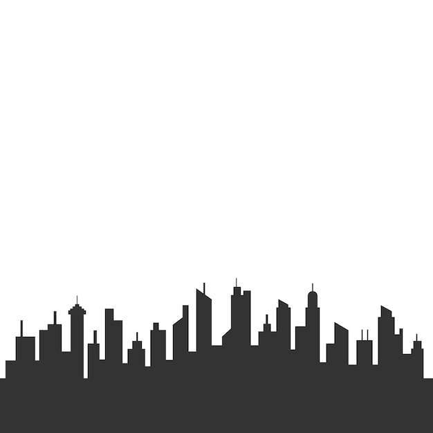Silhouette eines Stadtgebäudes
