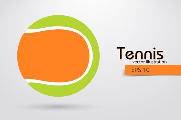 Silhouette eines Tennisballs