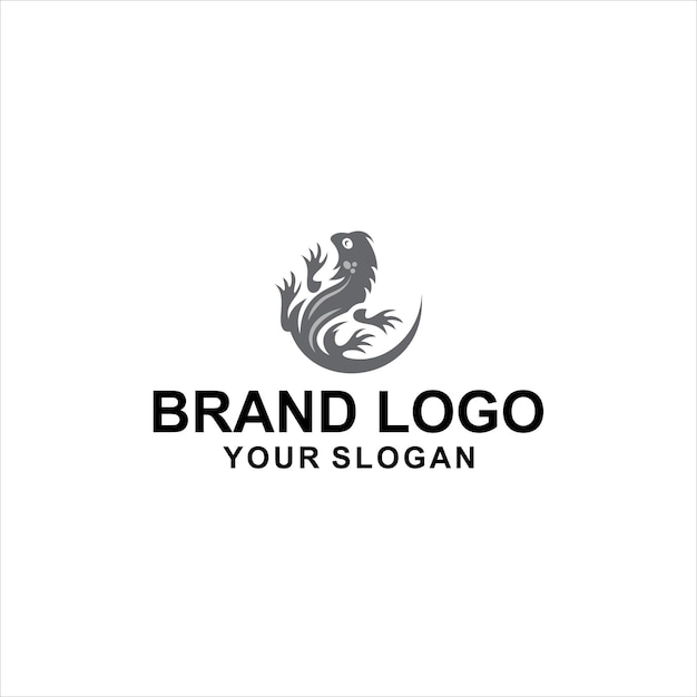 Vektor silhouette-iguana-logo der firma