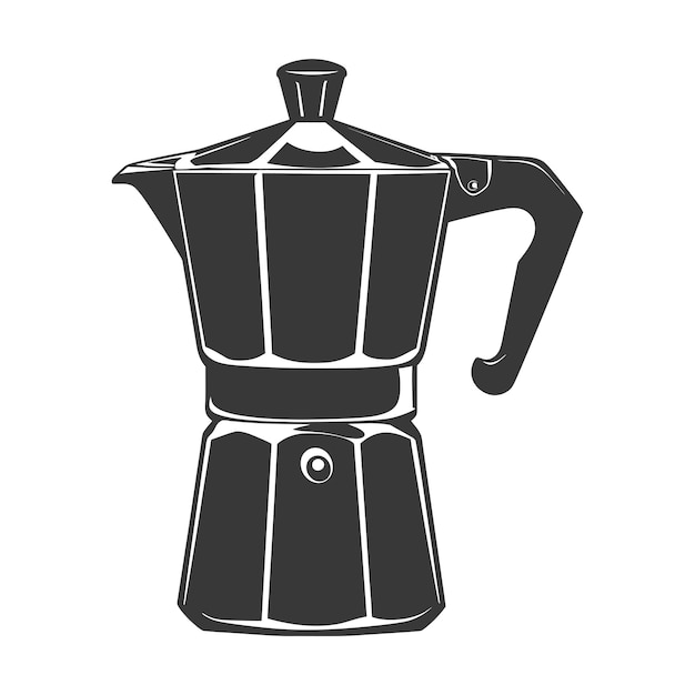 Vektor silhouette kaffeemaschine nur schwarze farbe