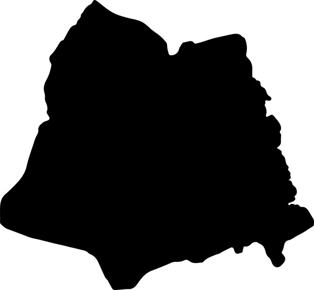 Vektor silhouette-karte der vereinigten republik tansania