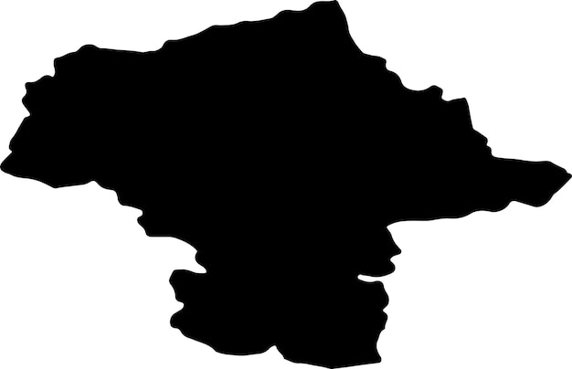 Vektor silhouette-karte des masowischen polen