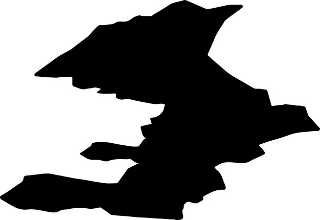 Vektor silhouette-karte von balvu lettland