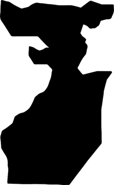 Vektor silhouette-karte von wakiso, uganda