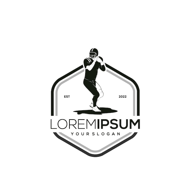 Silhouette-logo-design american-football-spieler