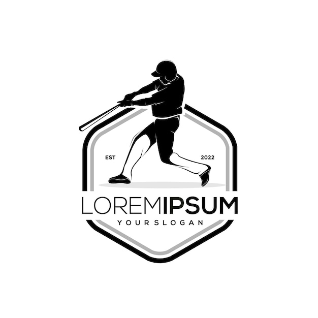 Silhouette-logo-design-baseball-spieler