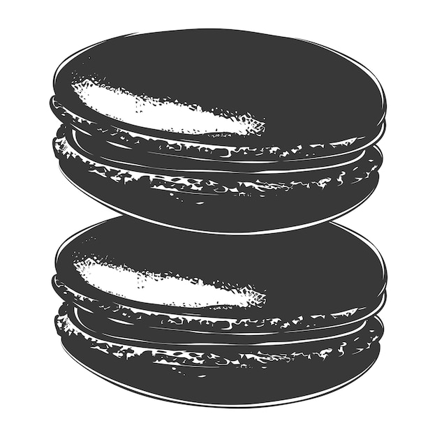 Vektor silhouette macaroon cookie nur schwarze farbe