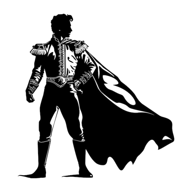 Silhouette matador schwarze farbe nur vollkörper