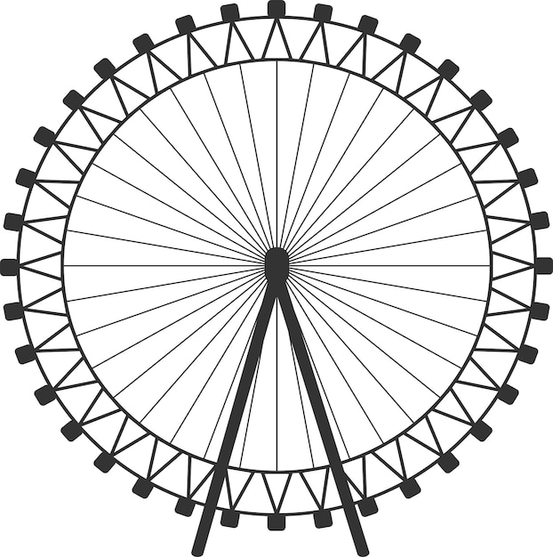 Vektor silhouette-riesenrad