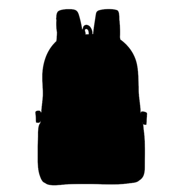 Vektor silhouette-rucksack mit weißem hintergrund