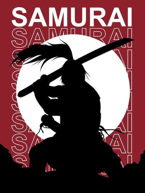 Silhouette samurai-design