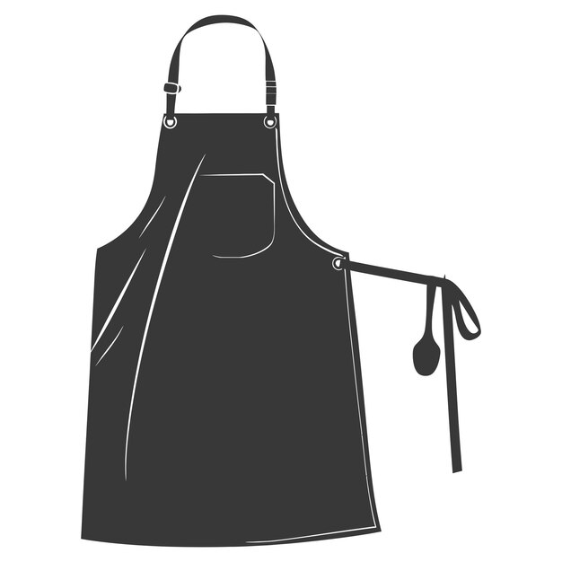 Silhouette schürze küchengeräte nur schwarze farbe