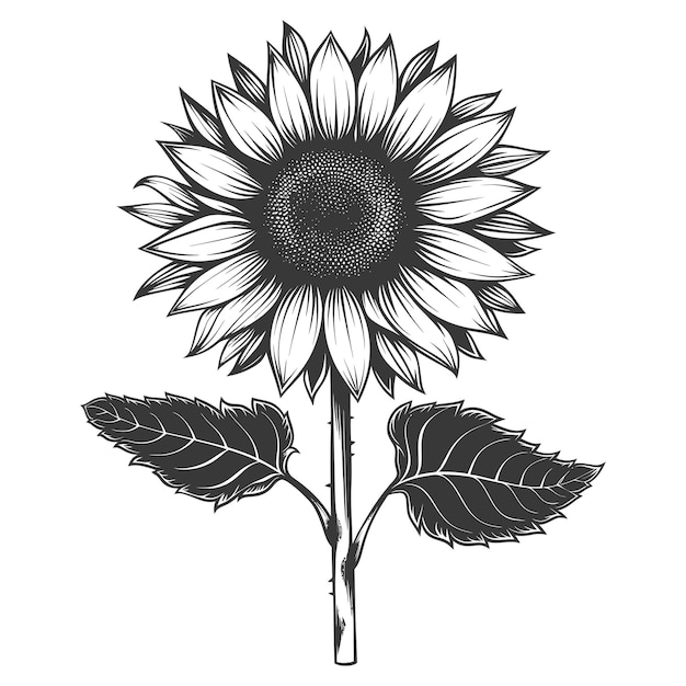 Vektor silhouette sonnenblumenblume schwarze farbe nur vektor