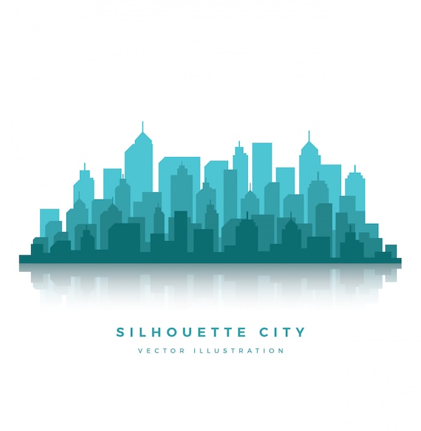Silhouette Stadt Hintergrund