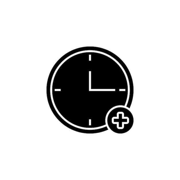 Vektor silhouette-uhr-symbol