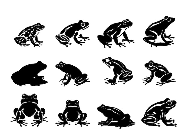 Silhouette-Vektor-Illustration des Frosches
