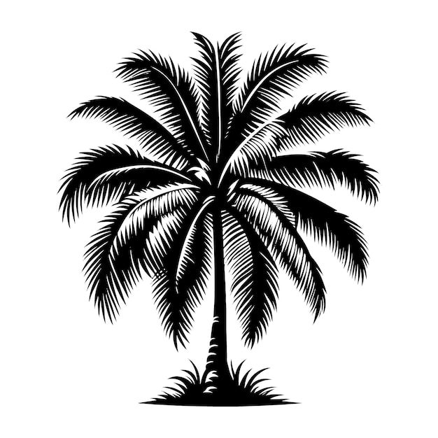 Silhouette-Vektorillustration des Baumes