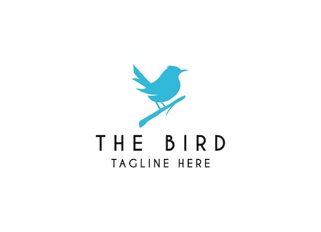 Silhouette-Vogel-Logo-Design Einfaches und minimalistisches Vogel-Lego-Design