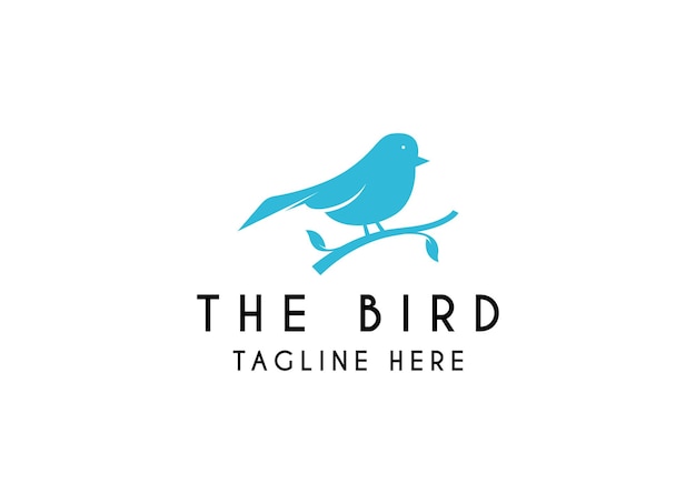 Silhouette-Vogel-Logo-Design Einfaches und minimalistisches Vogel-Lego-Design