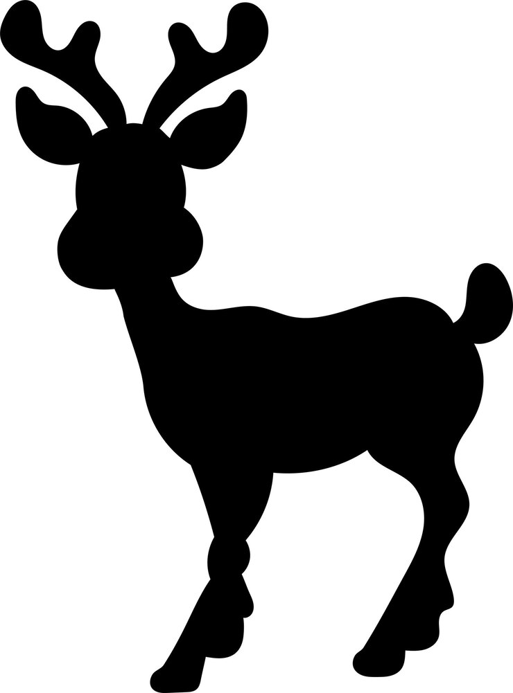 Vektor silhouette von rentieren
