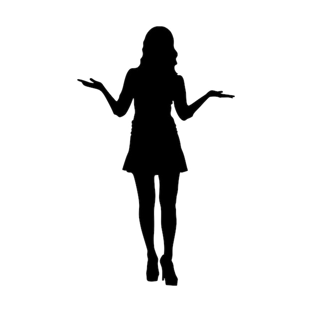 Vektor silhouette von sexy woman modemodellierung