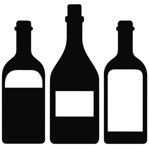 Silhouette Weinflaschen-Symbol