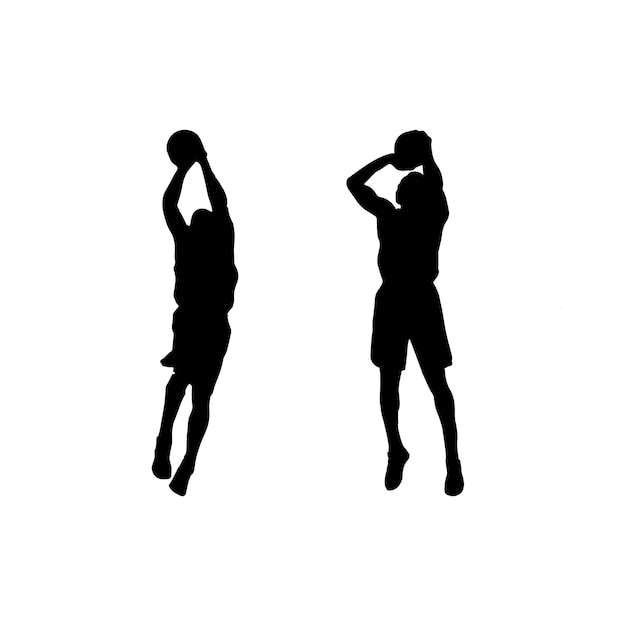 Vektor silhouetten der basketball-spieler