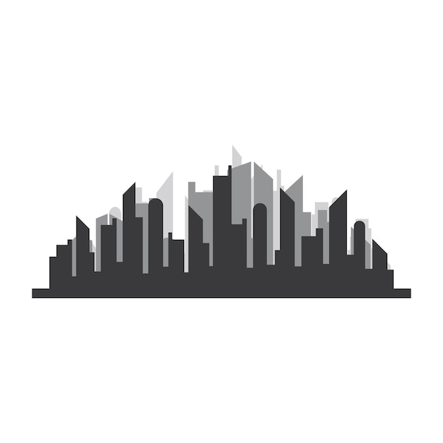 Silhouettendesign-vektor der skyline der stadt