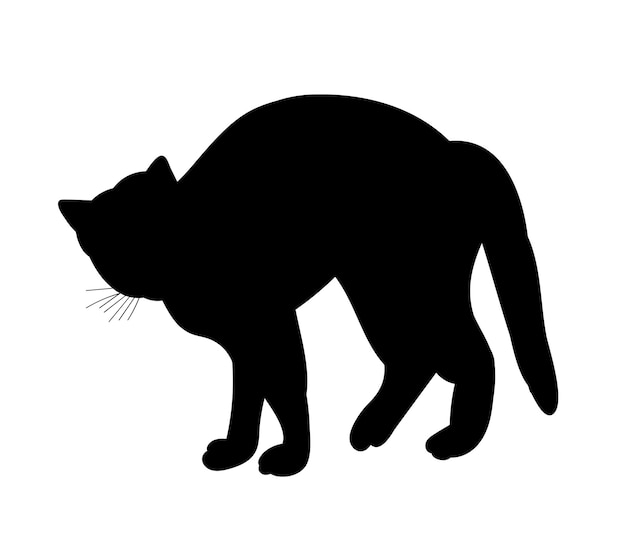 Silhouettenkatzenvektor