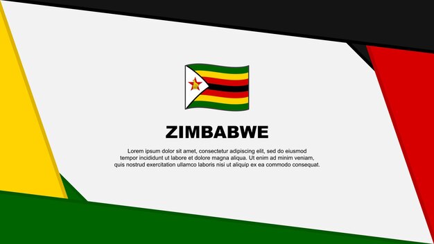 Simbabwe-flagge abstrakter hintergrund-design-vorlage simbabwe independence day banner cartoon vector illustration simbabwe independence day