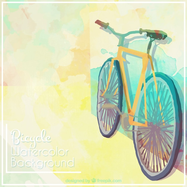 Vektor simpe aquarell hintergrund mit fahrrad