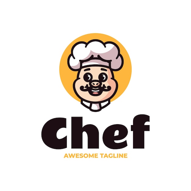 Simple Chef Maskottchen-Logo