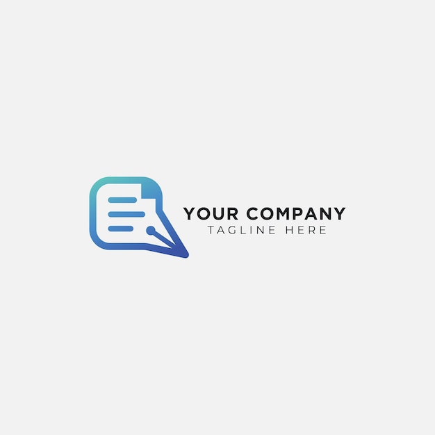Vektor simple pen story-logo-bildungsautor