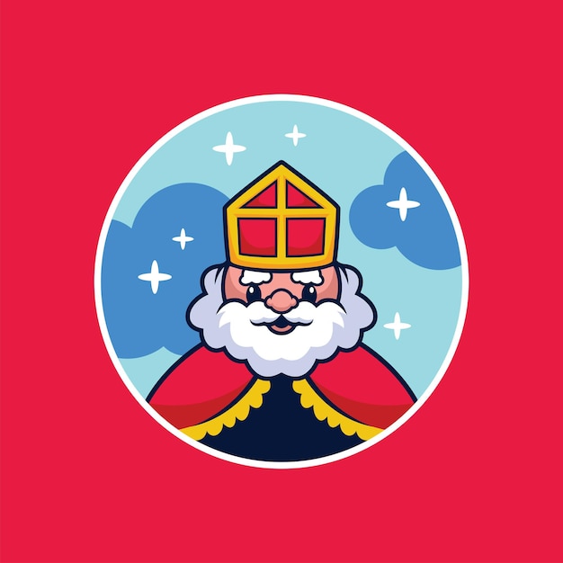 Sinterklaas weihnachtsillustration mit vektor